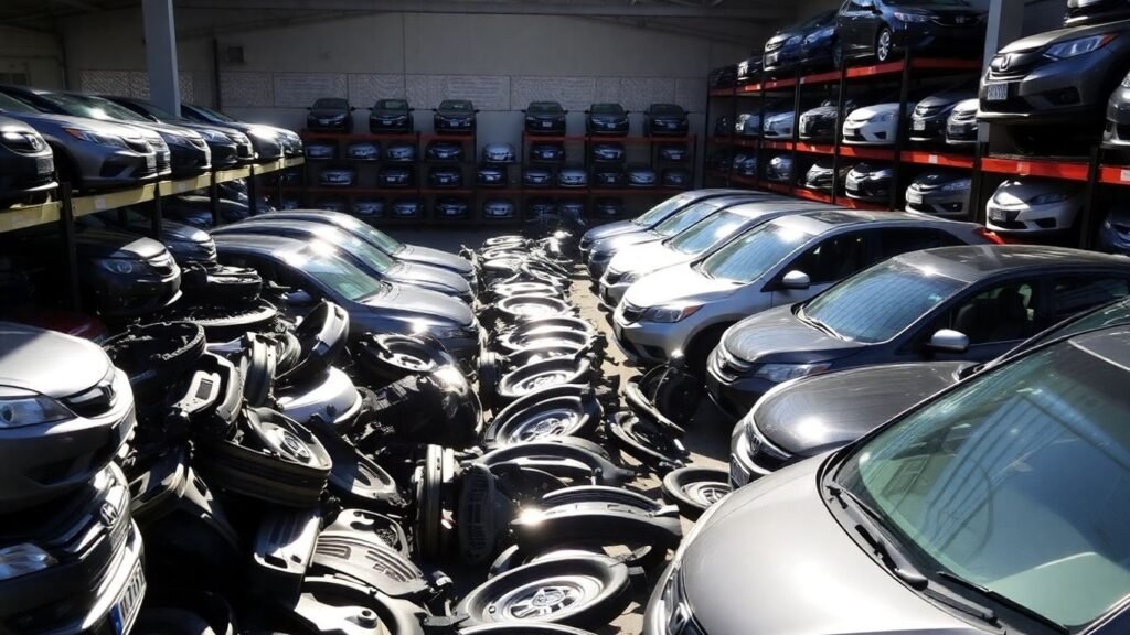 Honda HRV parts in a salvage yard