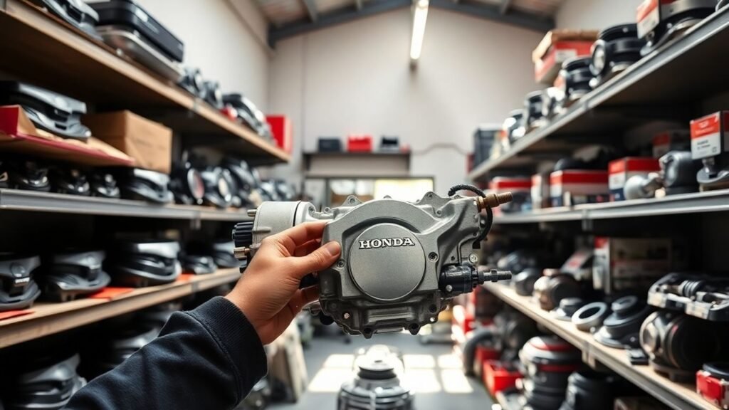 Honda car parts in a Hobart wrecking yard.